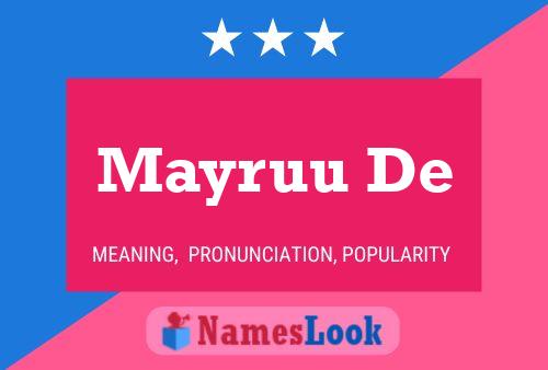 Mayruu De Name Poster