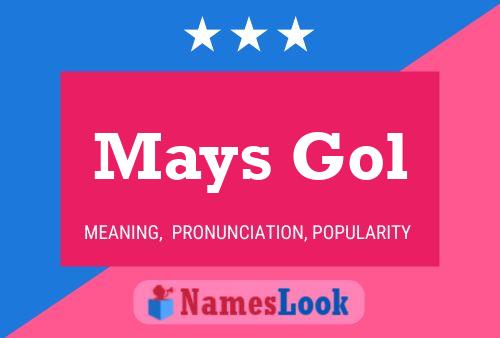 Mays Gol Name Poster