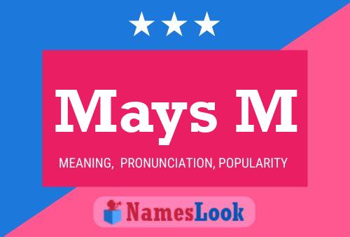 Mays M Name Poster