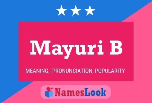 Mayuri B Name Poster