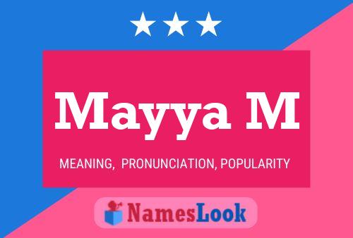 Mayya M Name Poster