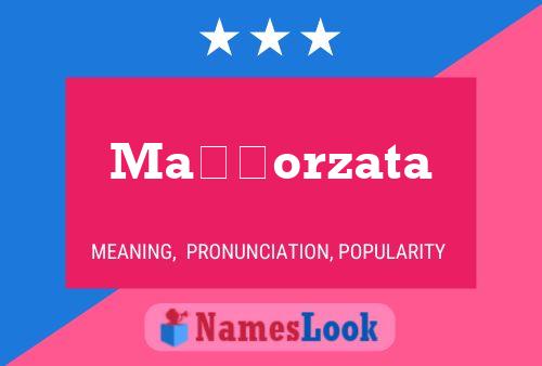 Małgorzata Name Poster