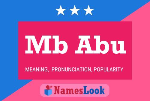 Mb Abu Name Poster