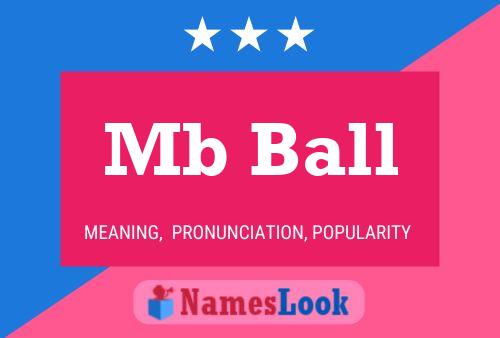 Mb Ball Name Poster