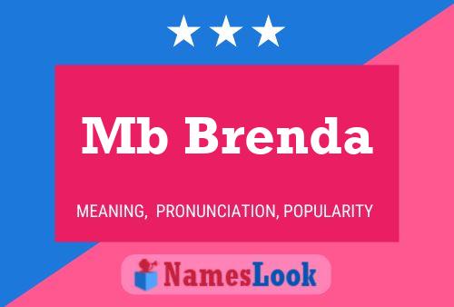 Mb Brenda Name Poster