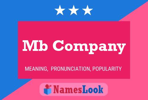 Mb Company Name Poster