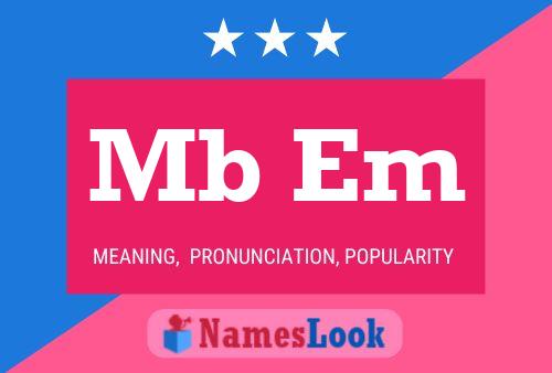 Mb Em Name Poster