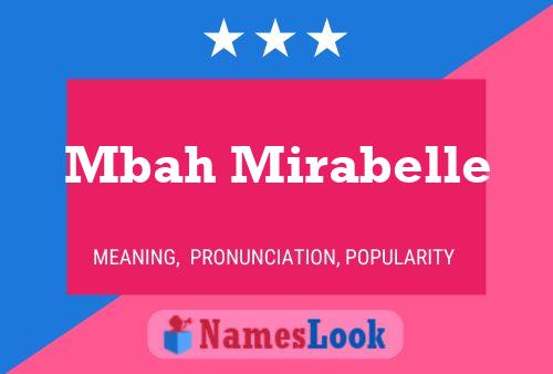 Mbah Mirabelle Name Poster