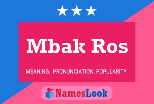 Mbak Ros Name Poster