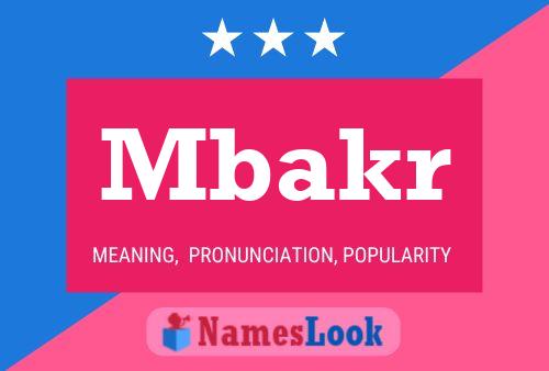 Mbakr Name Poster