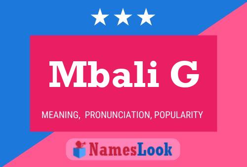 Mbali G Name Poster