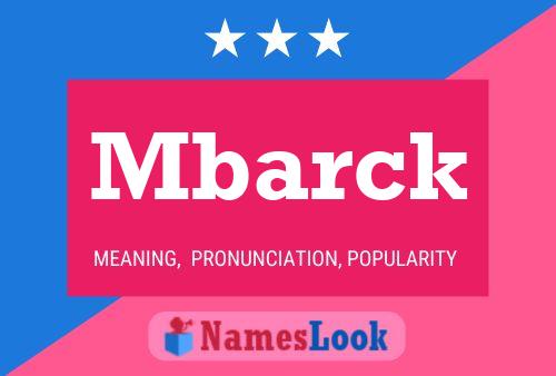 Mbarck Name Poster