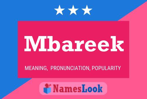 Mbareek Name Poster