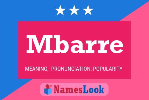 Mbarre Name Poster