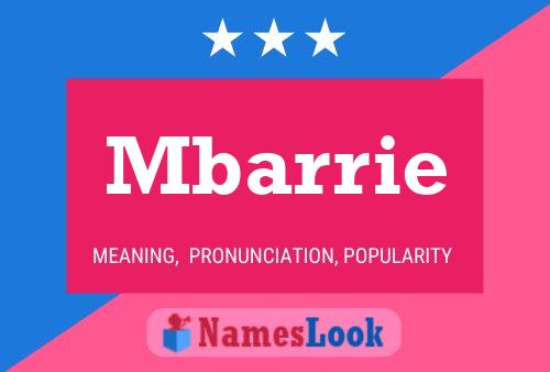 Mbarrie Name Poster