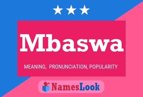 Mbaswa Name Poster