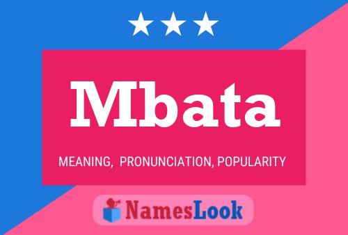 Mbata Name Poster