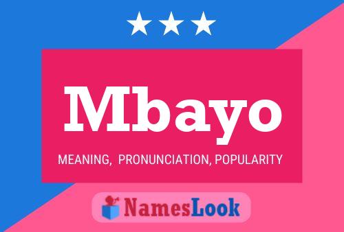 Mbayo Name Poster