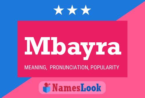 Mbayra Name Poster