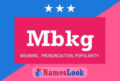 Mbkg Name Poster