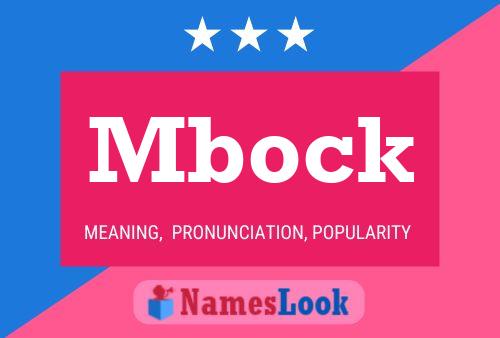 Mbock Name Poster