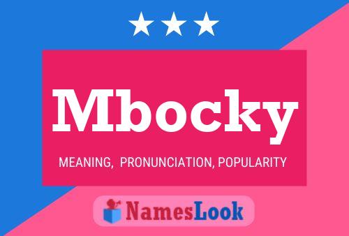 Mbocky Name Poster