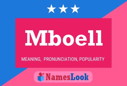 Mboell Name Poster