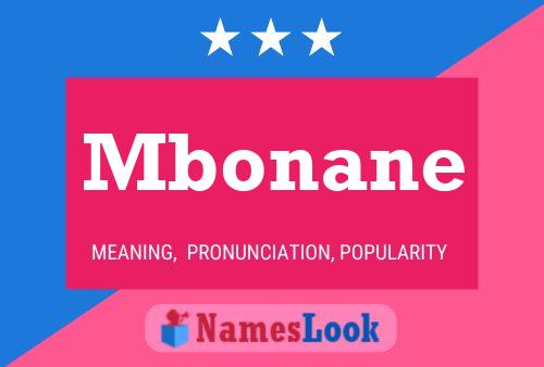 Mbonane Name Poster