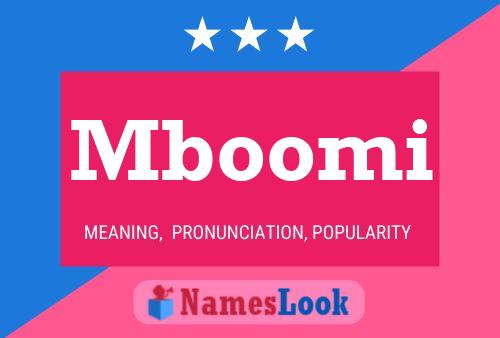 Mboomi Name Poster