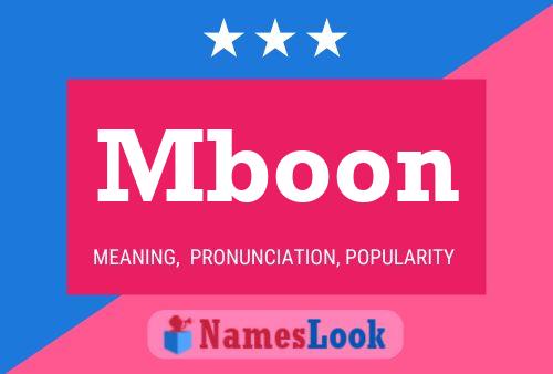 Mboon Name Poster