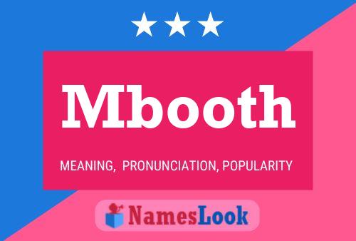 Mbooth Name Poster