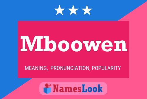 Mboowen Name Poster