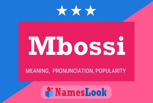 Mbossi Name Poster