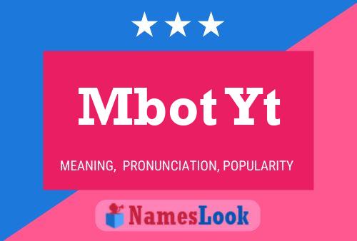 Mbot Yt Name Poster