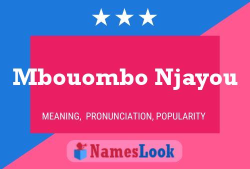 Mbouombo Njayou Name Poster