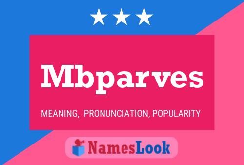 Mbparves Name Poster