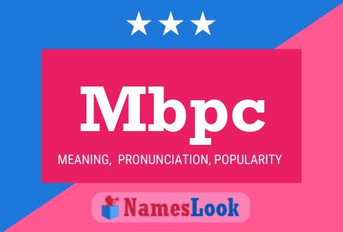 Mbpc Name Poster