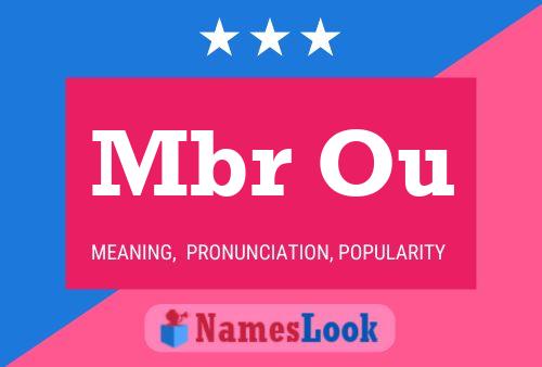 Mbr Ou Name Poster