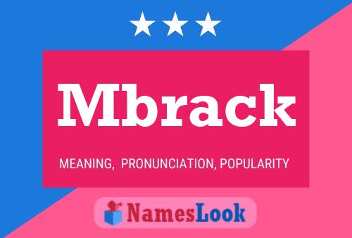 Mbrack Name Poster