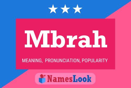 Mbrah Name Poster