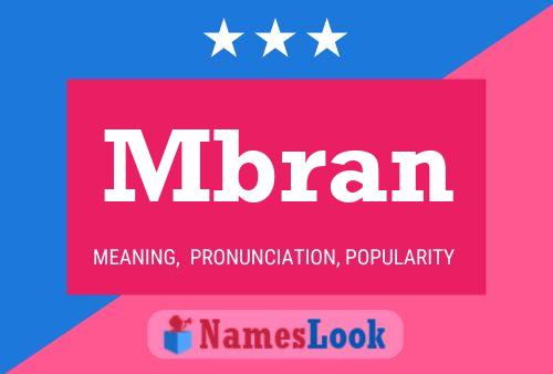 Mbran Name Poster