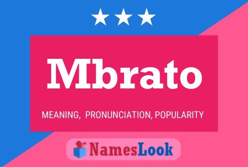 Mbrato Name Poster