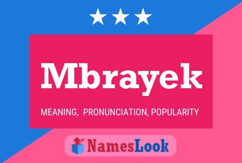 Mbrayek Name Poster