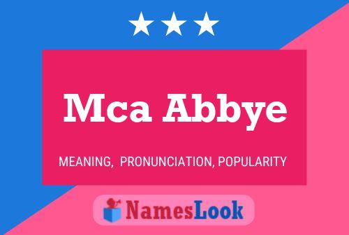 Mca Abbye Name Poster