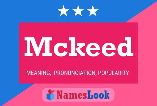 Mckeed Name Poster