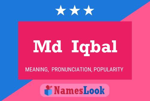 Md  Iqbal Name Poster