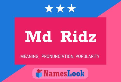 Md  Ridz Name Poster