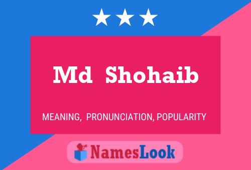 Md  Shohaib Name Poster