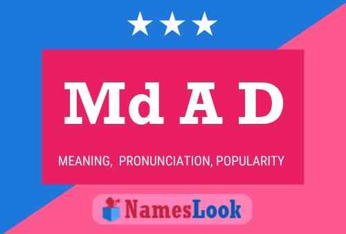 Md A D Name Poster