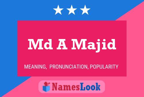 Md A Majid Name Poster